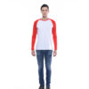 Ultifresh Raglan Long Sleeve T-Shirt _ White+Red