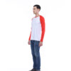 Ultifresh Raglan Long Sleeve T-Shirt _ White+Red