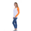 Ultifresh Raglan Long Sleeve T-Shirt _ White+Orange
