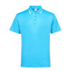 Beam Polo T-Shirt (Unisex) _ Light Blue + White