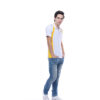 Ultifresh Contrast Bi-Cross Polo T-Shirt (Unisex) _ White+Yellow
