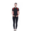 Ultifresh Contrast Bi-Cross Polo T-Shirt (Unisex) _ Black+Red