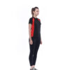 Ultifresh Contrast Bi-Cross Polo T-Shirt (Unisex) _ Black+Red