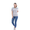 Ultifresh Contrast T Max Polo T-Shirt (Unisex) _ Grey+Light Blue