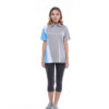 Ultifresh Contrast CS Sash Polo T-Shirt (Unisex) _ Light Grey+White+Blue